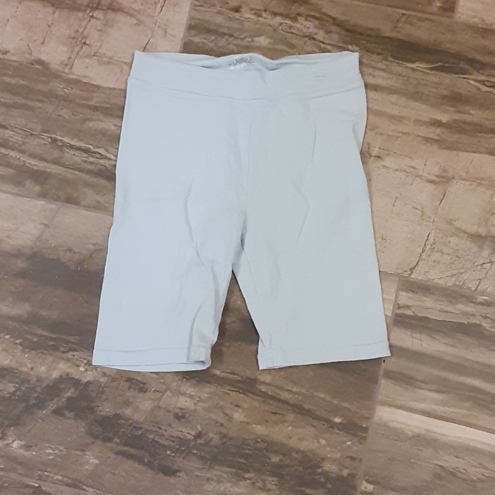 Justice size 10 light blue stretch shorts
